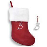 Christmas Stocking & Ornament, 18' Monogram S