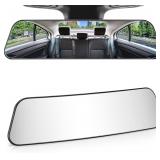 JOYTUTUS 12-Inch Clip-On Rearview Mirror, Clear