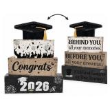Graduation Table Decorations 2026, 4 Pcs