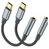 Tipsean USB-C to 3.5mm Adapter (2 Pack)