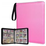 9-Pocket Card Binder with 60 Sleeves (Pink)