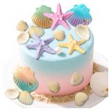 JeVenis Ocean Cake Decorations Shells Sea Party
