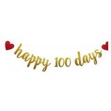 Betteryanzi Gold Glitter 100 Days Banner