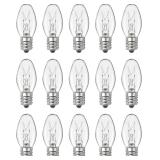OuuKoo Salt Lamp Bulbs 15W C7 Warmwhite 15-pack