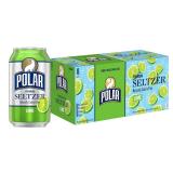 Polar Seltzer Water Lime, 12 fl oz cans, 8pk