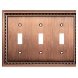 Henne Bery Sunken Pearls Switch Plate, Copper