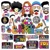 70s Photo Booth Props | Disco Party Essentials