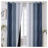 Estelar Grey/Blue Blackout Curtains 96'