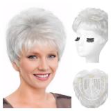 REECHO Hair Topper - Silver White