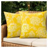 Decorative Outdoor Floral Pillow Covers 18x18