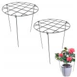 2 Pack Peony Cages & 18' Plant Stake (2pcs)