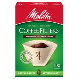 Melitta #4 Unbleached Coffee Filters, 100 Ct
