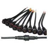 5Pcs 3pin Black LED Connector 20cm Cable