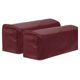 uxcell PU Leather Armrest Covers Dark Brown