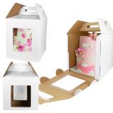 KEEPARTY 3PCS White Cake Boxes 14x14x16 In
