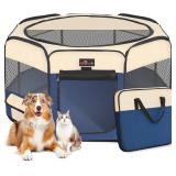Aivituvin Foldable Dog Playpen Blue M