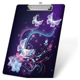 Blue Butterfly Clipboard with Clip - 9x12.5'