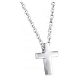 TEMICO Tiny Simple Cross Pendant Necklace 16'