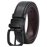 AWAYTR Boys Black Belt, Reversible Leather