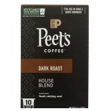 Peet's K-Cup Pods, Keurig, Dark Roast, 10