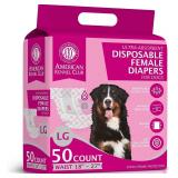 AKC Female Dog Wrap, Large, 50-count