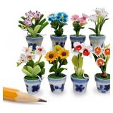 WitnyStore Tiny 2' Flowers 8 Pcs Imitation