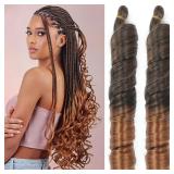 French Curly Braiding Hair, 2 Packs, 24'