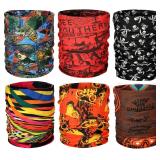 6-Piece Headwear Bandana Mask UV Protect