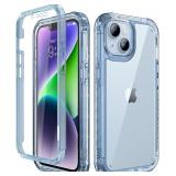 Lifedance iPhone 14/13 Rugged Case, Clear Blue