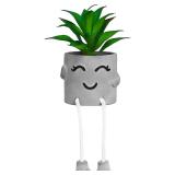 Zerzsy Artificial Succulents in Cement Pots