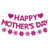 Mother's Day Banner - 3D Flower Garland