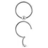 18G/16G Steel Hinge Captive Septum Lip Ring