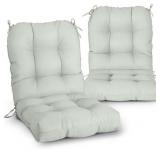 Med green EAGLE PEAK Tufted Chair Cushion, 42x21,