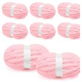 Chuny Chenille Yarn Pink 8 Pack 32yds