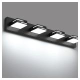 LED 4-Light Vanity, 28' Matte Black, 6000K