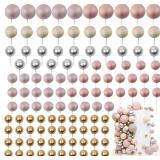 Ball Cake Toppers 115 Pcs - Dusty Pink Set
