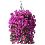 Fake Begonia Flowers with Hanging Basket