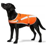 Reflective Dog Vest - Blaze Orange Safety (M)