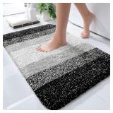OLANLY Small Bath Rug 24x16   Black