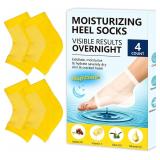 Gel Heel Socks, 2 Pairs for Dry Cracked Feet