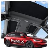 Wigoo 2025 Tesla Model X Sunshade Roof Black