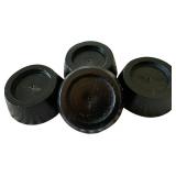 Walnut Wood Furniture Risers 1' Black (4)