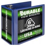 Samsill 6' 3-Ring Binder, Locking D Ring, Blue