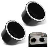 2 Pcs Car Cup Holder Insert, Universal (Black)