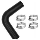 2.5' Gas Fuel Filler Neck Hose w/ 4 Clamps