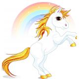 Unicorn Rainbow Edible Cake Topper 8' Round