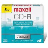 Maxell Slim CD-R 700MB 80min 5-pack