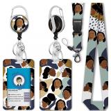 Giancomics Black Girls ID Lanyard Reel 360 Clip