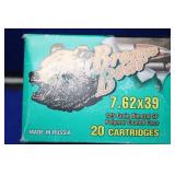 7.62 X 39 125gr SP Brown Bear 20 Rounds