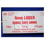 9mm 115gr FMJ 50 Rounds